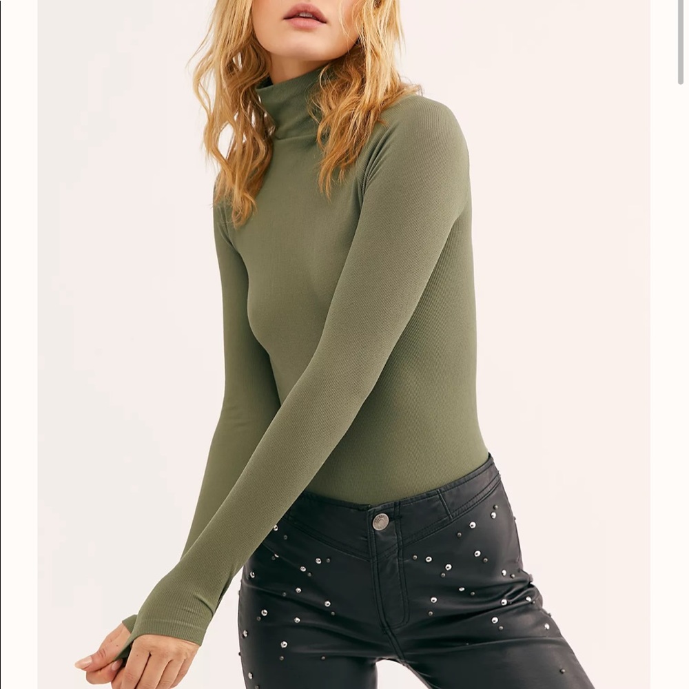 Free People Seamless Turtleneck Bodysuit
